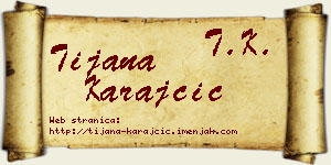 Tijana Karajčić vizit kartica